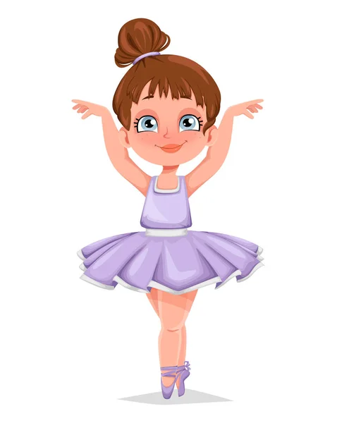 Linda niña bailarina — Vector de stock