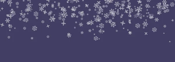 Copos de nieve cayendo del cielo — Vector de stock