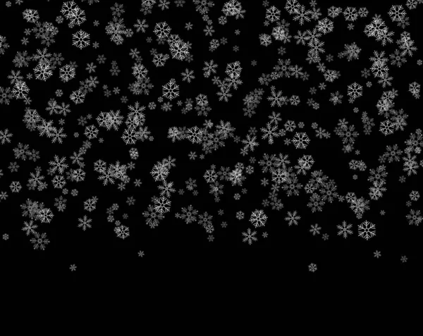 Flocons de neige tombant du ciel — Image vectorielle