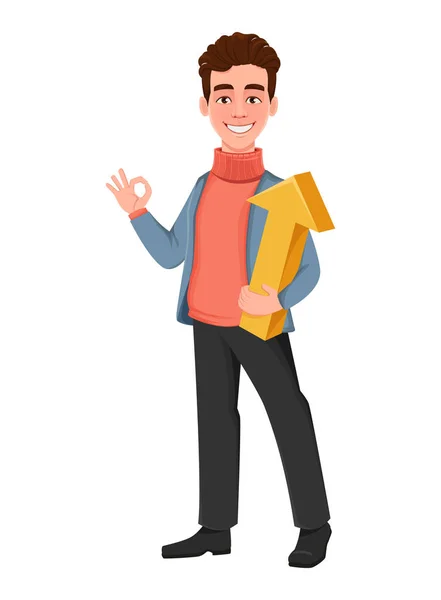 Un hombre de negocios exitoso. Hombre de negocios guapo — Vector de stock