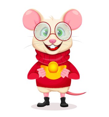 Mutlu Noeller ve mutlu yıllar. Komik fare.