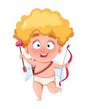 Sevgililer Günün kutlu olsun. Komik aşk tanrısı çocuk