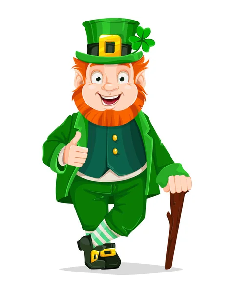 Vettore stock Leprechaun personaggio dei cartoni animati — Vettoriale Stock