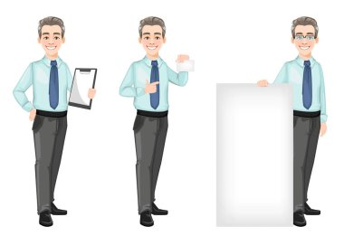 yakışıklı emin iş adamı