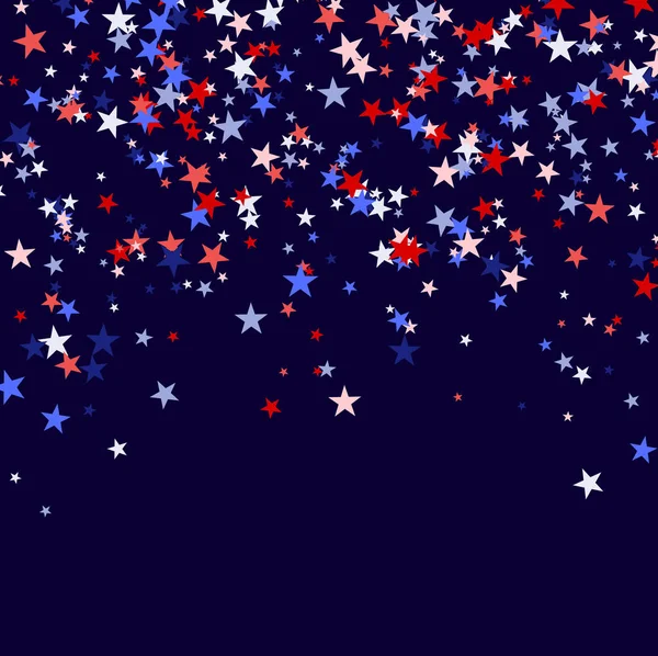 Background made of red, blue and white stars — Stock Vector