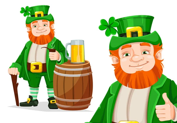 Leprechaun. Happy Saint Patrick's day — Stock Vector