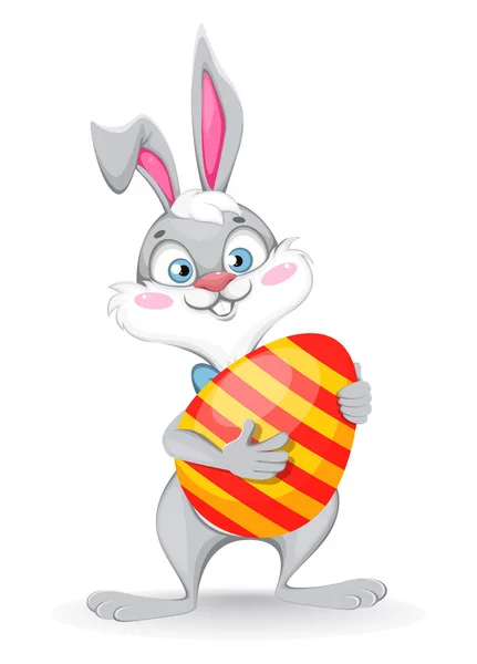 Frohe Ostern. Lustiges Comic-Kaninchen — Stockvektor