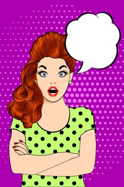 Pop art kadın yüz şaşırttı.