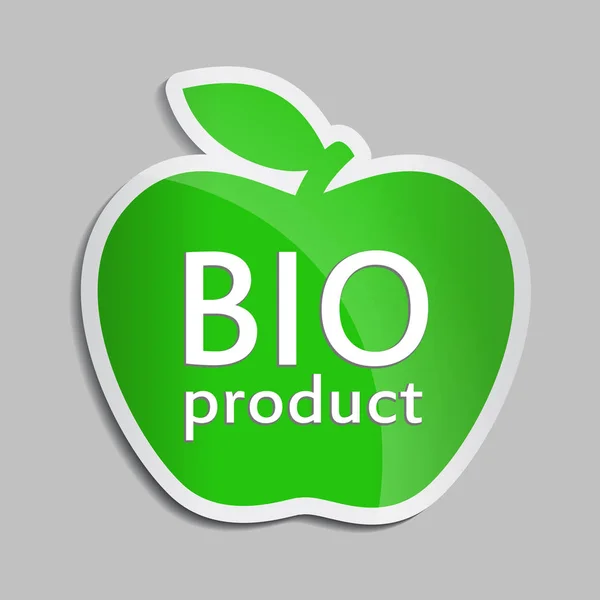 Logotipo BIO maçã verde. segundo —  Vetores de Stock