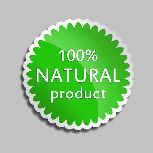 Sticker Vert Produit naturel . — Image vectorielle