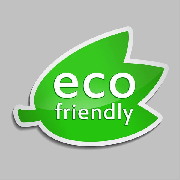 Green sticker Eco friendly. — Stock Vector