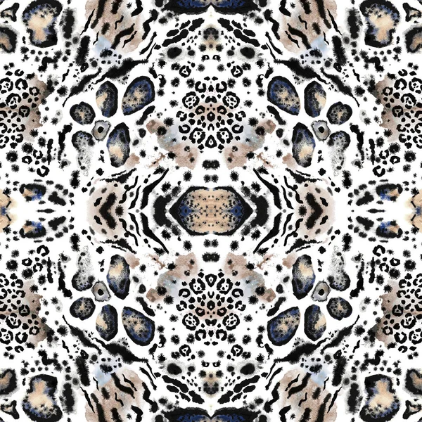 Seamless kaleidoscope animal background.