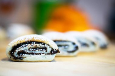 Haşhaşlı çörekler. Ev yapımı