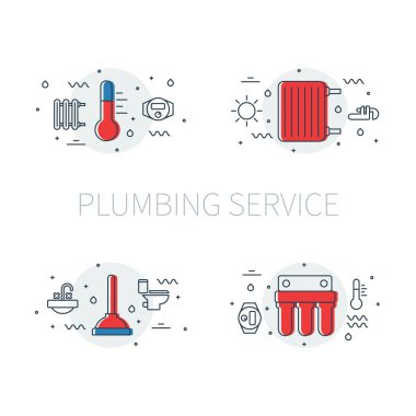 Sıhhi tesisat hizmet illüstrasyon kavramı