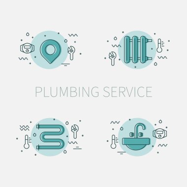 Sıhhi tesisat hizmet illüstrasyon kavramı