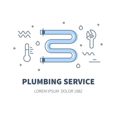 Sıhhi tesisat hizmet illüstrasyon kavramı