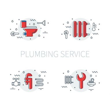 Sıhhi tesisat hizmet illüstrasyon kavramı