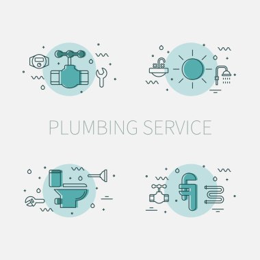 Sıhhi tesisat hizmet illüstrasyon kavramı