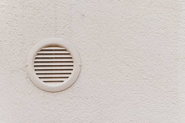 yuvarlak havalandırma öğesi ile metal duvar arka plan dokusu