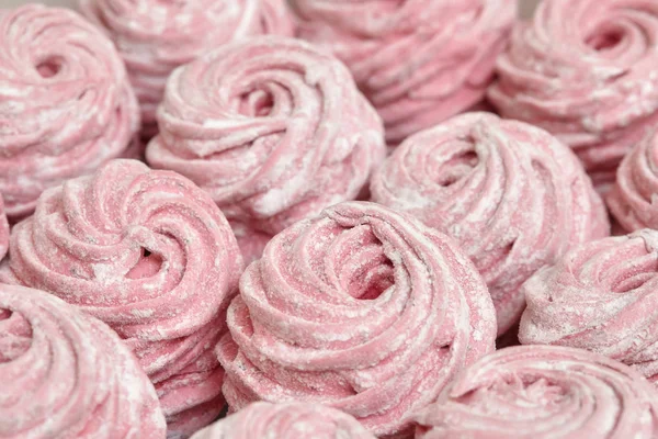 Różowy słodki zephyr domowe lub Zefir — Zdjęcie stockowe