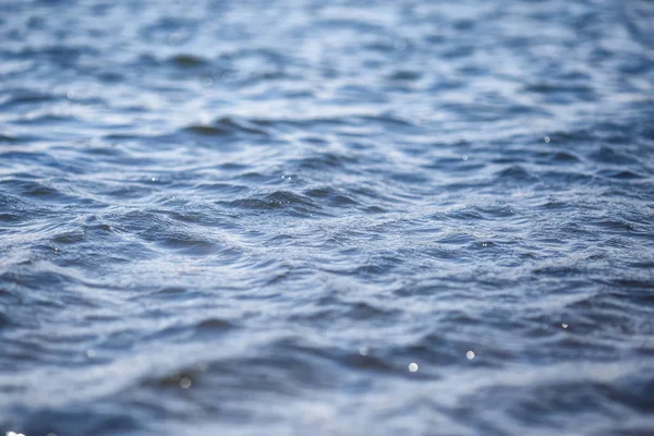 Superficie Agua Azul Con Ondulaciones Reflejos Textura Fondo — Foto de Stock