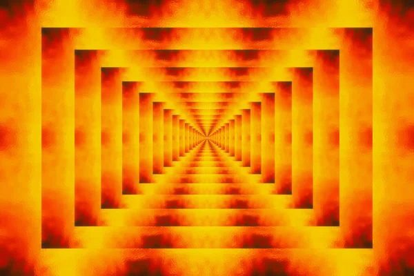 Oranžové abstraktní sklo tunel pozadí, vzor šablony — Stock fotografie