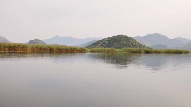 Vues Sur Nature Lac Skadar Monténégro Prises Navire Panorama Des — Video