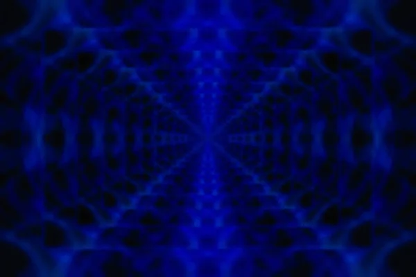 深蓝色抽象玻璃隧道背景，设计模式模板 — 图库照片