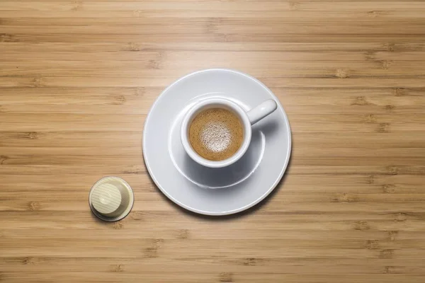 Taza de café y cápsula — Foto de Stock