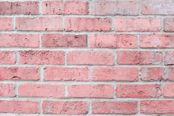 Vintage pastel color rosa ladrillo pared horizontal. Fondo para el diseño . — Foto de Stock