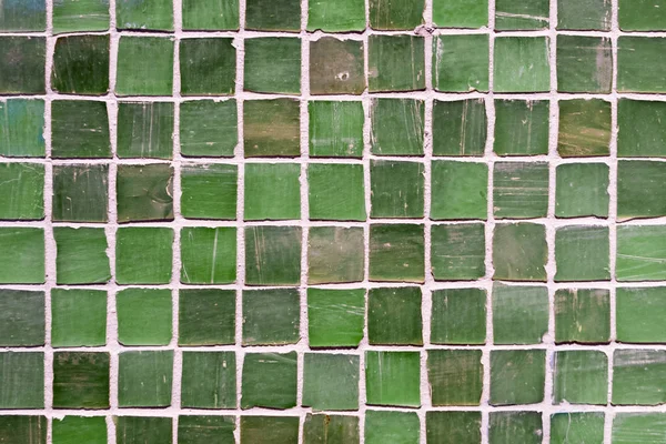 Green wall tiles porcelain texture background. beautiful style interior home decoration. — Stock Photo, Image