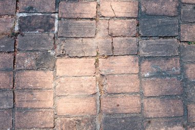 Tuğla blok kaldırım taşı kat doku. kare şekli kaldırım veranda tasarım.