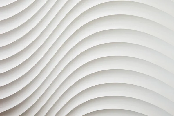 Tekstur dinding putih, pola abstrak, gelombang modern, latar belakang lapisan tumpang tindih geometris Stok Gambar