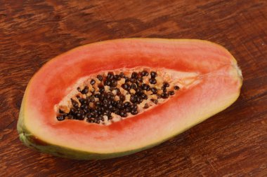 Yarım bir papaya Üstten Görünüm