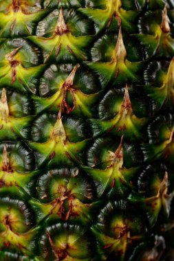 Bir ananas doku yakın çekim yan görünüm