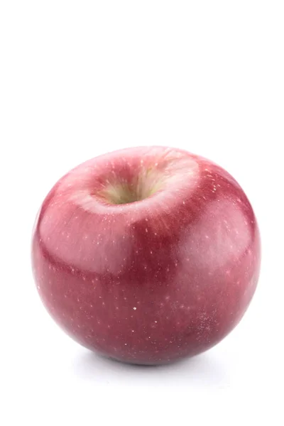 Ізольоване стигле червоне яблуко — стокове фото