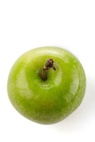 Blick von oben auf einen frischen grünen Apfel — Stockfoto