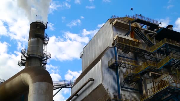 Sockerrör Rök Industriproduktion — Stockvideo