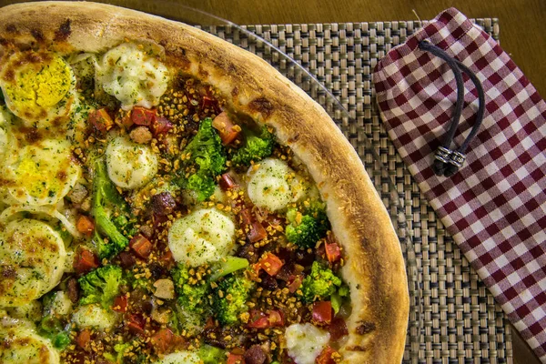 Pizza brasilianische Küche — Stockfoto