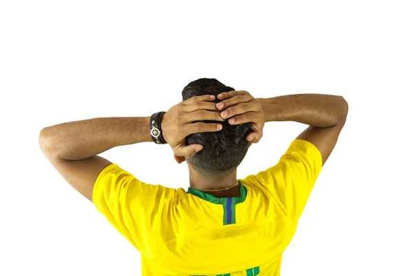 Brasilianska Fläkt Fotboll Levande Person — Stockfoto