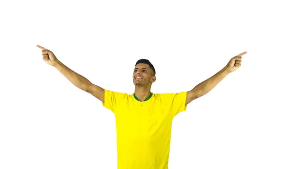 巴西球迷足球充满活力的人 — 图库照片