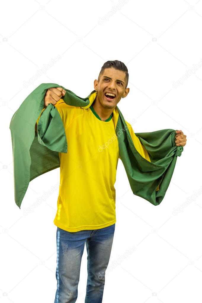 Brazilian fan soccer vibrant person