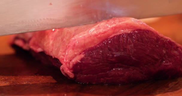 Carne Picanha Fuoco Brasiliana Deliziosa — Video Stock