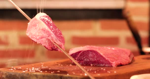 Picanha Viande Feu Brésil Délicieux — Video