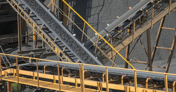 Conveyor Belt Mine Line Rock Transport — Stock Photo, Image