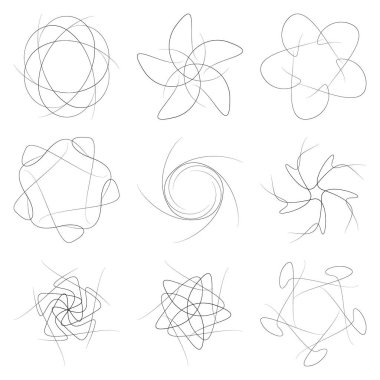 Desen beyaz zemin üzerinde bir dizi. 