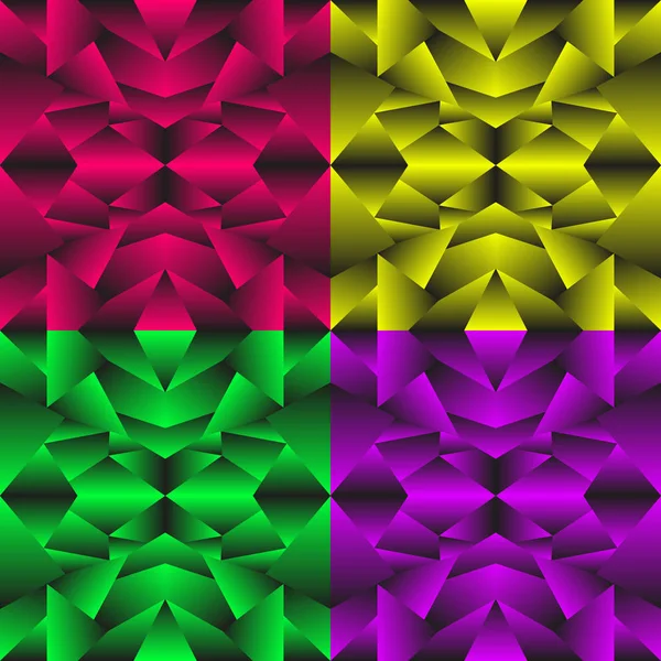 Un ensemble de textures géométriques colorées . — Image vectorielle