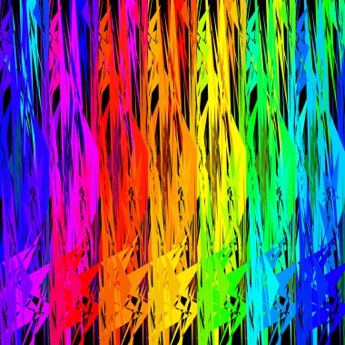 Neon şeritler üçgen.