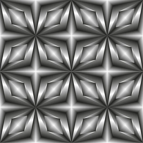 Patroon tegels in zwart-wit van de sterren. — Stockvector
