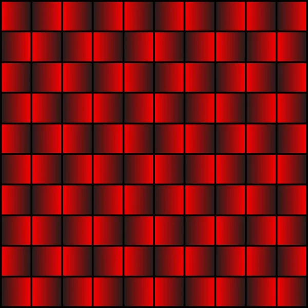 Textuur van een rode bakstenen en metalen wand. — Stockvector